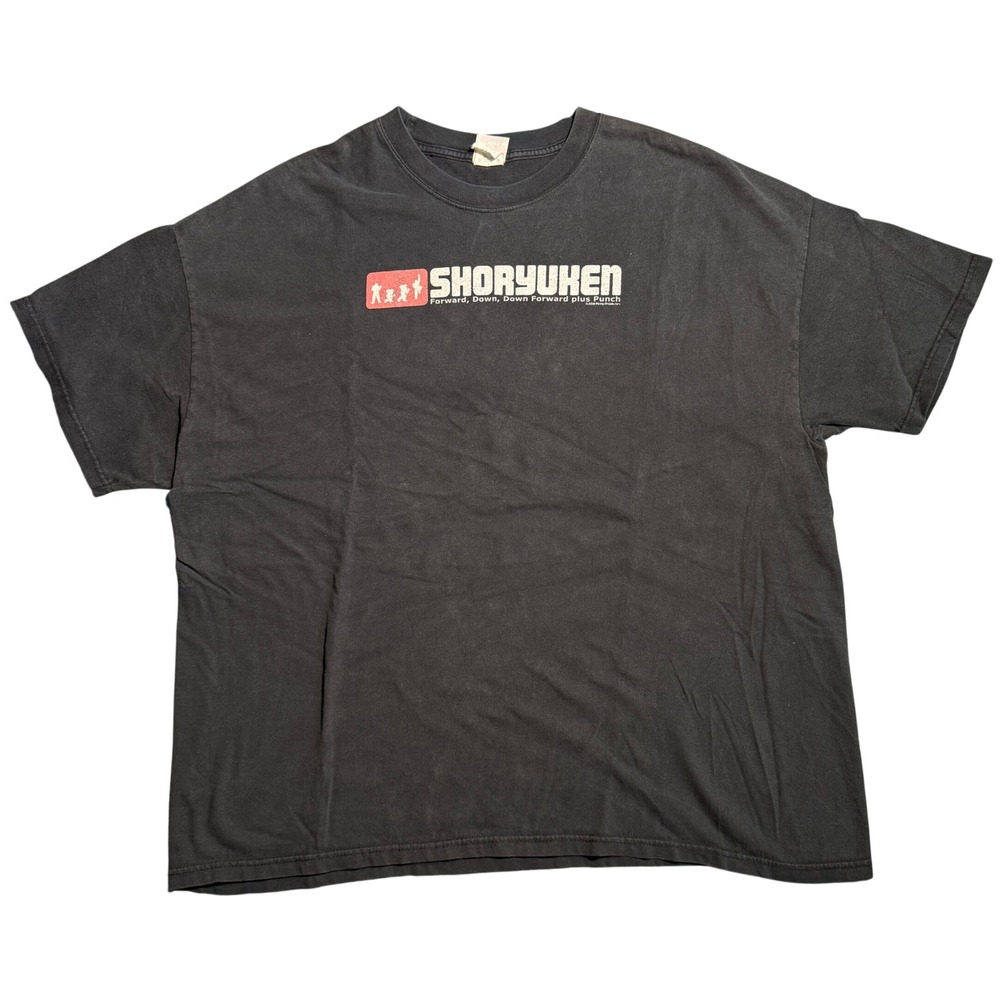 Vintage 2006 Penny Arcade Shoryuken Street Fighter T-Shirt Black Mens 2XL 2TG - Picture 1 of 7